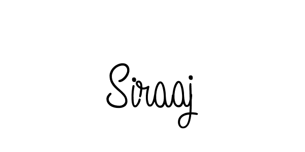 Siraaj stylish signature style. Best Handwritten Sign (Angelique-Rose-font-FFP) for my name. Handwritten Signature Collection Ideas for my name Siraaj. Siraaj signature style 5 images and pictures png