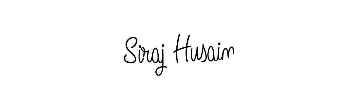You should practise on your own different ways (Angelique-Rose-font-FFP) to write your name (Siraj Husain) in signature. don't let someone else do it for you. Siraj Husain signature style 5 images and pictures png