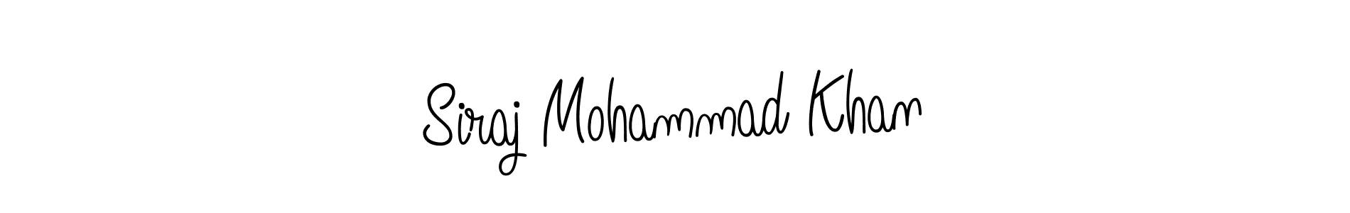 Make a beautiful signature design for name Siraj Mohammad Khan. With this signature (Angelique-Rose-font-FFP) style, you can create a handwritten signature for free. Siraj Mohammad Khan signature style 5 images and pictures png