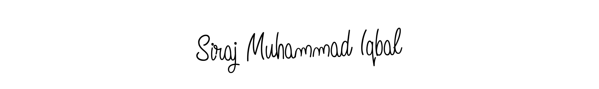 Use a signature maker to create a handwritten signature online. With this signature software, you can design (Angelique-Rose-font-FFP) your own signature for name Siraj Muhammad Iqbal. Siraj Muhammad Iqbal signature style 5 images and pictures png