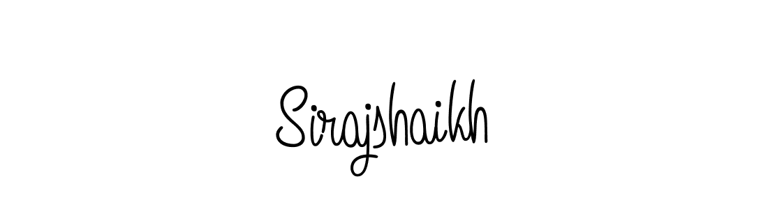 Use a signature maker to create a handwritten signature online. With this signature software, you can design (Angelique-Rose-font-FFP) your own signature for name Sirajshaikh. Sirajshaikh signature style 5 images and pictures png