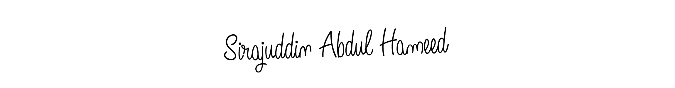 You should practise on your own different ways (Angelique-Rose-font-FFP) to write your name (Sirajuddin Abdul Hameed) in signature. don't let someone else do it for you. Sirajuddin Abdul Hameed signature style 5 images and pictures png