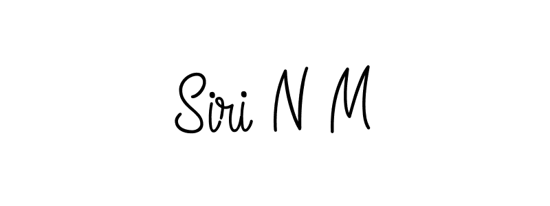Design your own signature with our free online signature maker. With this signature software, you can create a handwritten (Angelique-Rose-font-FFP) signature for name Siri N M. Siri N M signature style 5 images and pictures png