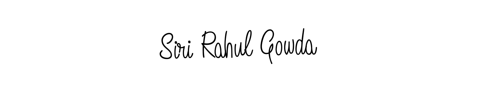 Create a beautiful signature design for name Siri Rahul Gowda. With this signature (Angelique-Rose-font-FFP) fonts, you can make a handwritten signature for free. Siri Rahul Gowda signature style 5 images and pictures png