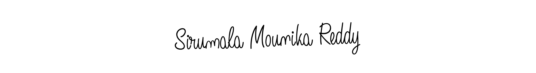 You should practise on your own different ways (Angelique-Rose-font-FFP) to write your name (Sirumala Mounika Reddy) in signature. don't let someone else do it for you. Sirumala Mounika Reddy signature style 5 images and pictures png