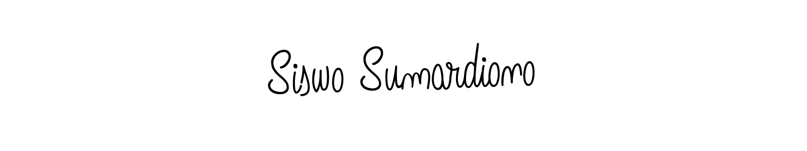 Make a beautiful signature design for name Siswo Sumardiono. With this signature (Angelique-Rose-font-FFP) style, you can create a handwritten signature for free. Siswo Sumardiono signature style 5 images and pictures png