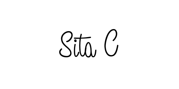 The best way (Angelique-Rose-font-FFP) to make a short signature is to pick only two or three words in your name. The name Sita C include a total of six letters. For converting this name. Sita C signature style 5 images and pictures png