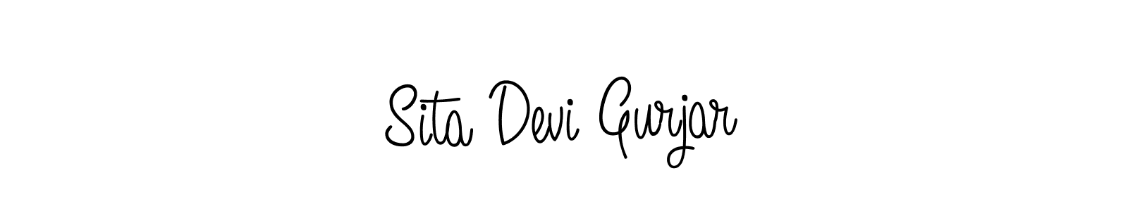 The best way (Angelique-Rose-font-FFP) to make a short signature is to pick only two or three words in your name. The name Sita Devi Gurjar include a total of six letters. For converting this name. Sita Devi Gurjar signature style 5 images and pictures png