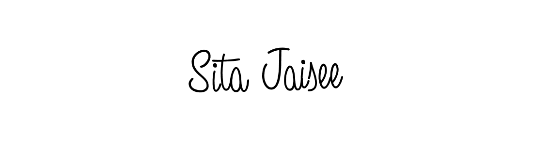 The best way (Angelique-Rose-font-FFP) to make a short signature is to pick only two or three words in your name. The name Sita Jaisee include a total of six letters. For converting this name. Sita Jaisee signature style 5 images and pictures png