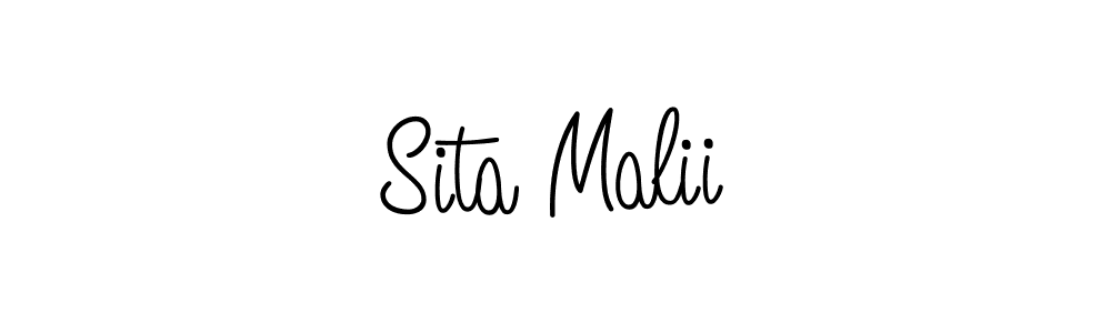 You should practise on your own different ways (Angelique-Rose-font-FFP) to write your name (Sita Malii) in signature. don't let someone else do it for you. Sita Malii signature style 5 images and pictures png