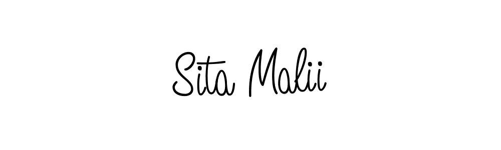 You should practise on your own different ways (Angelique-Rose-font-FFP) to write your name (Sita Malii) in signature. don't let someone else do it for you. Sita Malii signature style 5 images and pictures png