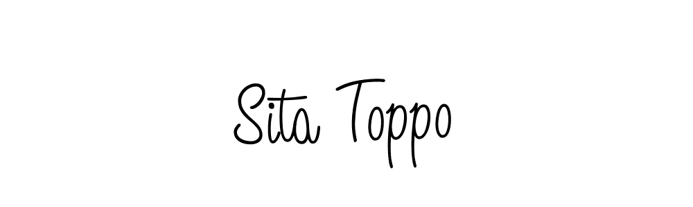 Sita Toppo stylish signature style. Best Handwritten Sign (Angelique-Rose-font-FFP) for my name. Handwritten Signature Collection Ideas for my name Sita Toppo. Sita Toppo signature style 5 images and pictures png