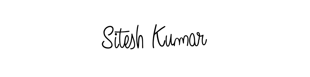 Design your own signature with our free online signature maker. With this signature software, you can create a handwritten (Angelique-Rose-font-FFP) signature for name Sitesh Kumar. Sitesh Kumar signature style 5 images and pictures png