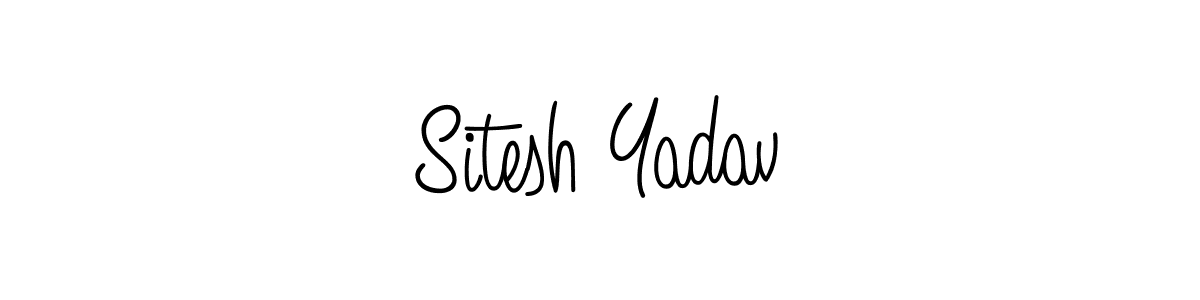 Use a signature maker to create a handwritten signature online. With this signature software, you can design (Angelique-Rose-font-FFP) your own signature for name Sitesh Yadav. Sitesh Yadav signature style 5 images and pictures png