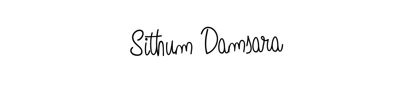 Design your own signature with our free online signature maker. With this signature software, you can create a handwritten (Angelique-Rose-font-FFP) signature for name Sithum Damsara. Sithum Damsara signature style 5 images and pictures png