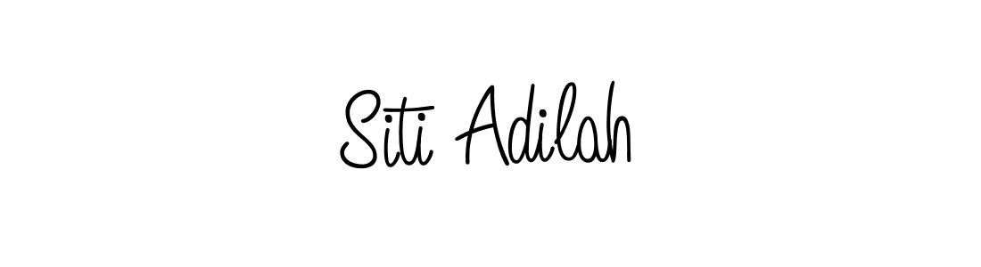 Design your own signature with our free online signature maker. With this signature software, you can create a handwritten (Angelique-Rose-font-FFP) signature for name Siti Adilah. Siti Adilah signature style 5 images and pictures png