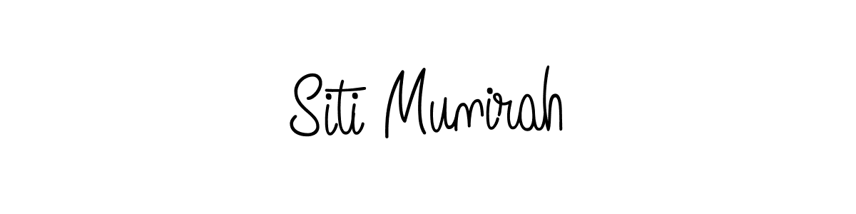 Create a beautiful signature design for name Siti Munirah. With this signature (Angelique-Rose-font-FFP) fonts, you can make a handwritten signature for free. Siti Munirah signature style 5 images and pictures png
