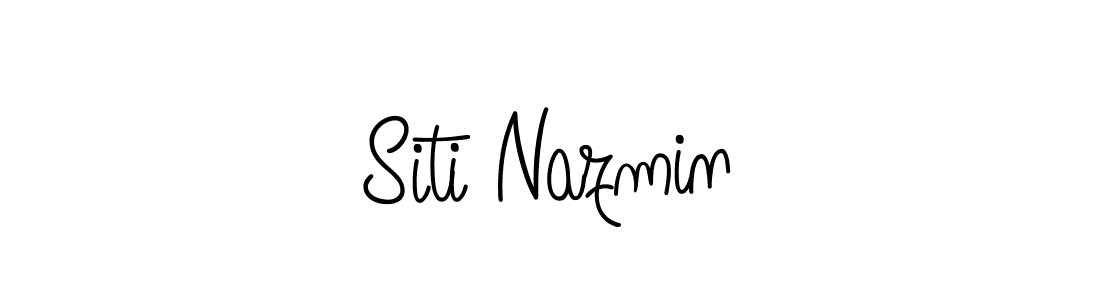 How to Draw Siti Nazmin signature style? Angelique-Rose-font-FFP is a latest design signature styles for name Siti Nazmin. Siti Nazmin signature style 5 images and pictures png
