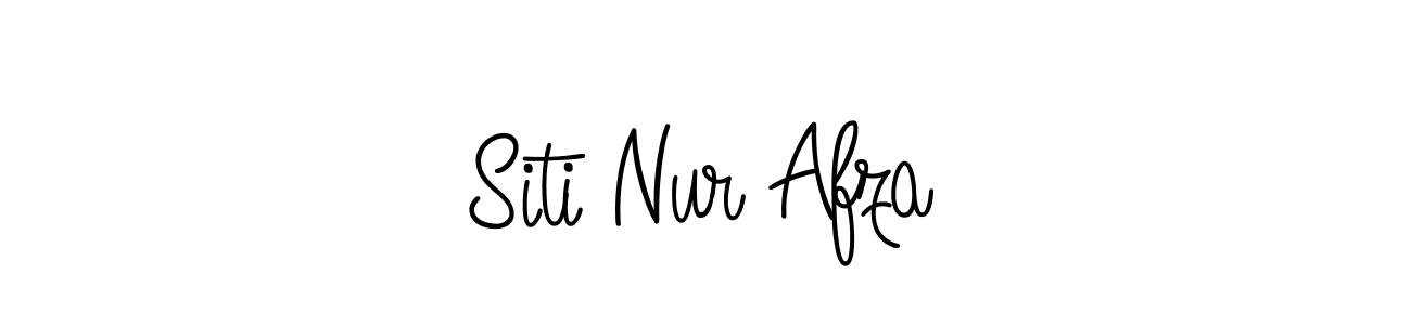 How to make Siti Nur Afza name signature. Use Angelique-Rose-font-FFP style for creating short signs online. This is the latest handwritten sign. Siti Nur Afza signature style 5 images and pictures png