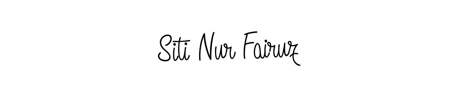 This is the best signature style for the Siti Nur Fairuz name. Also you like these signature font (Angelique-Rose-font-FFP). Mix name signature. Siti Nur Fairuz signature style 5 images and pictures png