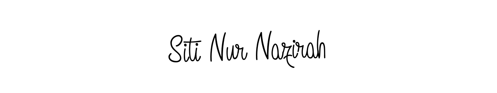 Make a beautiful signature design for name Siti Nur Nazirah. With this signature (Angelique-Rose-font-FFP) style, you can create a handwritten signature for free. Siti Nur Nazirah signature style 5 images and pictures png