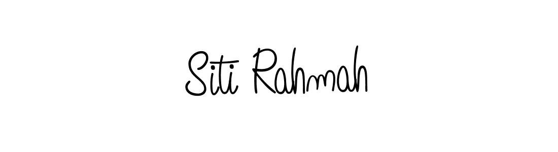 You should practise on your own different ways (Angelique-Rose-font-FFP) to write your name (Siti Rahmah) in signature. don't let someone else do it for you. Siti Rahmah signature style 5 images and pictures png