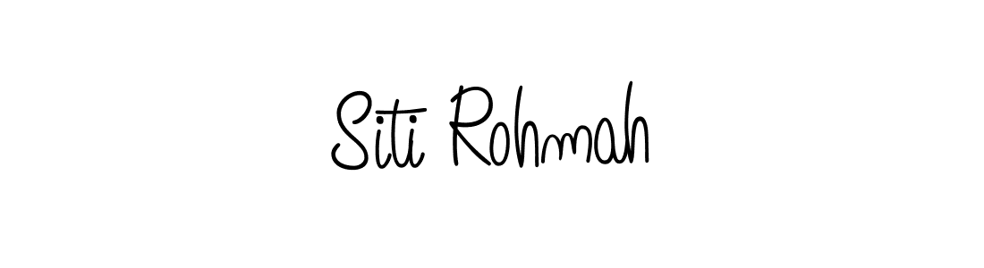Create a beautiful signature design for name Siti Rohmah. With this signature (Angelique-Rose-font-FFP) fonts, you can make a handwritten signature for free. Siti Rohmah signature style 5 images and pictures png