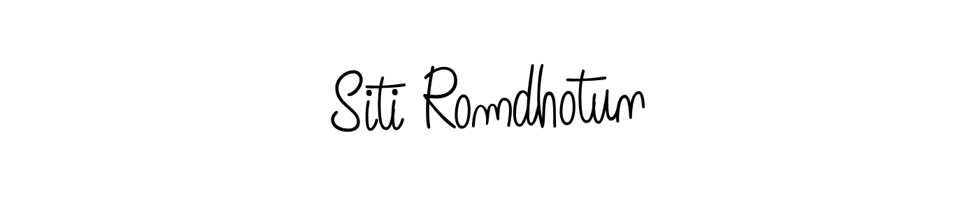 How to make Siti Romdhotun name signature. Use Angelique-Rose-font-FFP style for creating short signs online. This is the latest handwritten sign. Siti Romdhotun signature style 5 images and pictures png