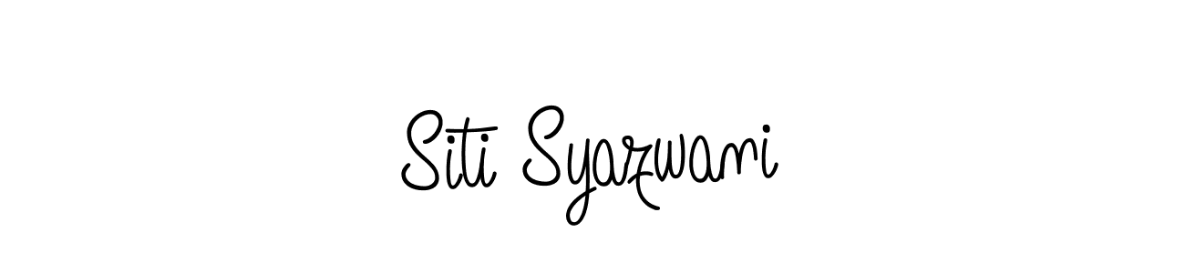 Angelique-Rose-font-FFP is a professional signature style that is perfect for those who want to add a touch of class to their signature. It is also a great choice for those who want to make their signature more unique. Get Siti Syazwani name to fancy signature for free. Siti Syazwani signature style 5 images and pictures png