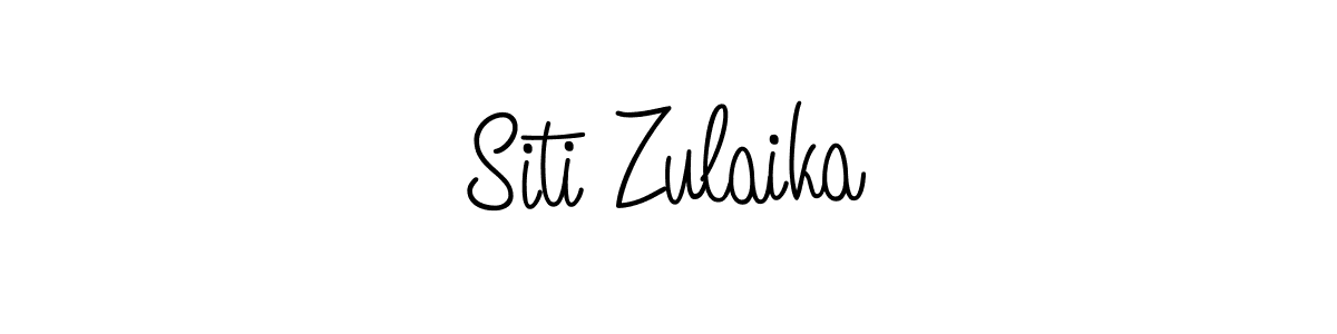 Design your own signature with our free online signature maker. With this signature software, you can create a handwritten (Angelique-Rose-font-FFP) signature for name Siti Zulaika. Siti Zulaika signature style 5 images and pictures png