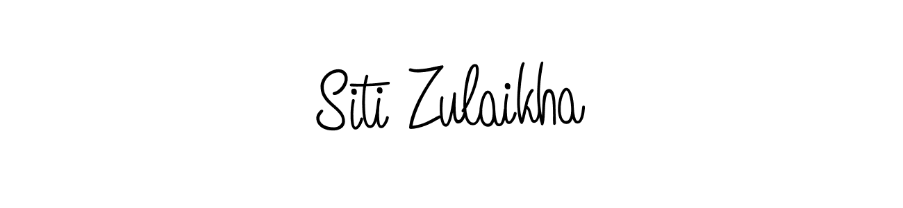 Siti Zulaikha stylish signature style. Best Handwritten Sign (Angelique-Rose-font-FFP) for my name. Handwritten Signature Collection Ideas for my name Siti Zulaikha. Siti Zulaikha signature style 5 images and pictures png