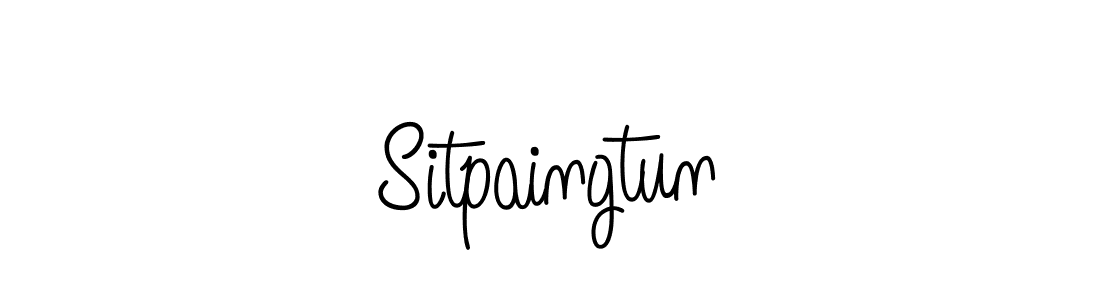 Make a beautiful signature design for name Sitpaingtun. With this signature (Angelique-Rose-font-FFP) style, you can create a handwritten signature for free. Sitpaingtun signature style 5 images and pictures png