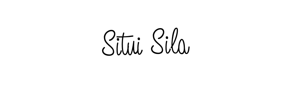 Use a signature maker to create a handwritten signature online. With this signature software, you can design (Angelique-Rose-font-FFP) your own signature for name Situi Sila. Situi Sila signature style 5 images and pictures png