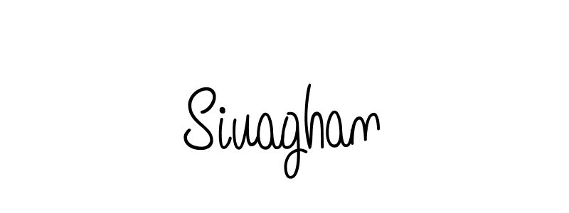 You should practise on your own different ways (Angelique-Rose-font-FFP) to write your name (Siuaghan) in signature. don't let someone else do it for you. Siuaghan signature style 5 images and pictures png