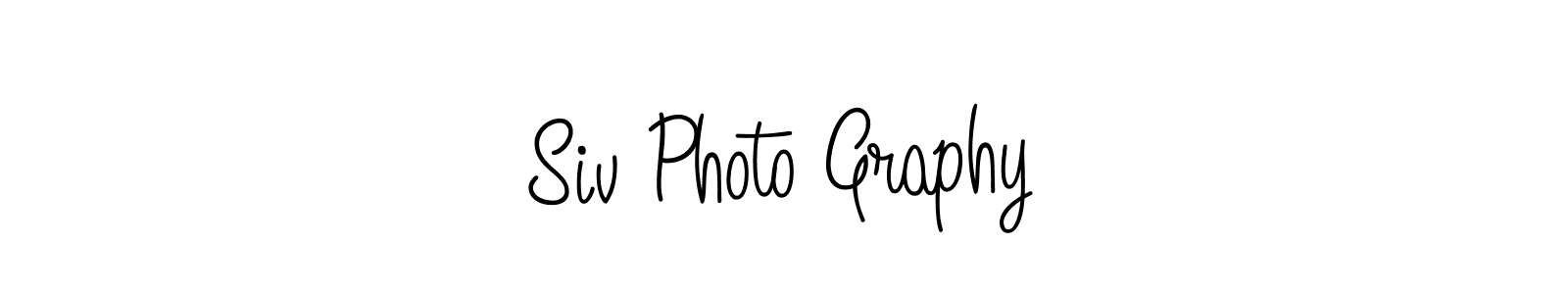 You should practise on your own different ways (Angelique-Rose-font-FFP) to write your name (Siv Photo Graphy) in signature. don't let someone else do it for you. Siv Photo Graphy signature style 5 images and pictures png