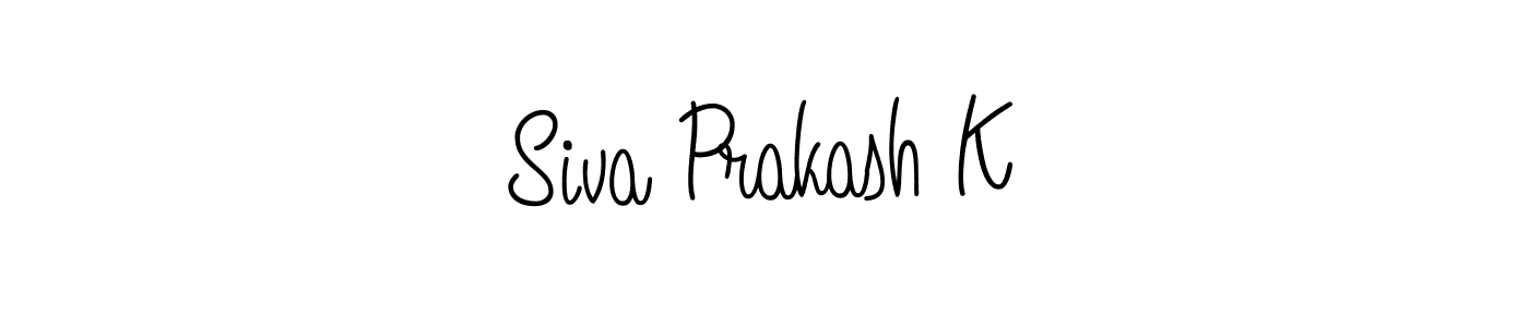 How to make Siva Prakash K name signature. Use Angelique-Rose-font-FFP style for creating short signs online. This is the latest handwritten sign. Siva Prakash K signature style 5 images and pictures png