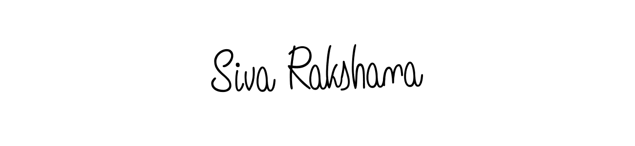 Use a signature maker to create a handwritten signature online. With this signature software, you can design (Angelique-Rose-font-FFP) your own signature for name Siva Rakshana. Siva Rakshana signature style 5 images and pictures png