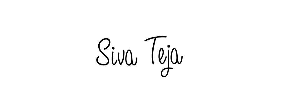 Use a signature maker to create a handwritten signature online. With this signature software, you can design (Angelique-Rose-font-FFP) your own signature for name Siva Teja. Siva Teja signature style 5 images and pictures png