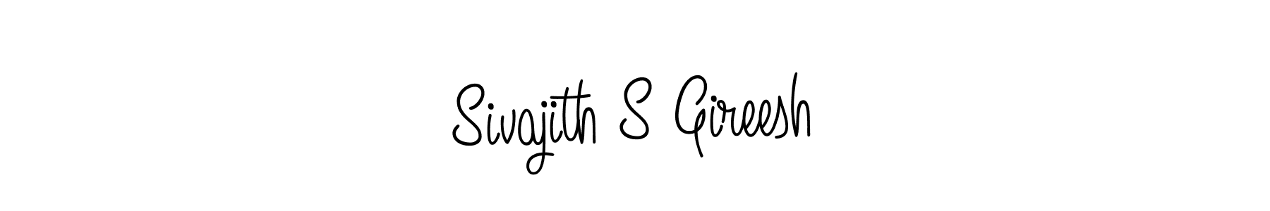 The best way (Angelique-Rose-font-FFP) to make a short signature is to pick only two or three words in your name. The name Sivajith S Gireesh include a total of six letters. For converting this name. Sivajith S Gireesh signature style 5 images and pictures png