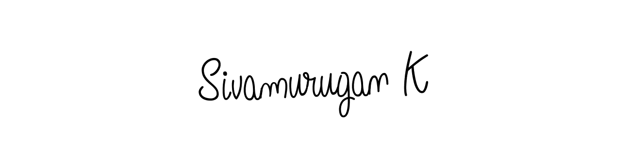 Make a beautiful signature design for name Sivamurugan K. With this signature (Angelique-Rose-font-FFP) style, you can create a handwritten signature for free. Sivamurugan K signature style 5 images and pictures png