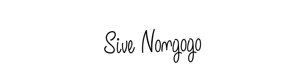 Check out images of Autograph of Sive Nongogo name. Actor Sive Nongogo Signature Style. Angelique-Rose-font-FFP is a professional sign style online. Sive Nongogo signature style 5 images and pictures png