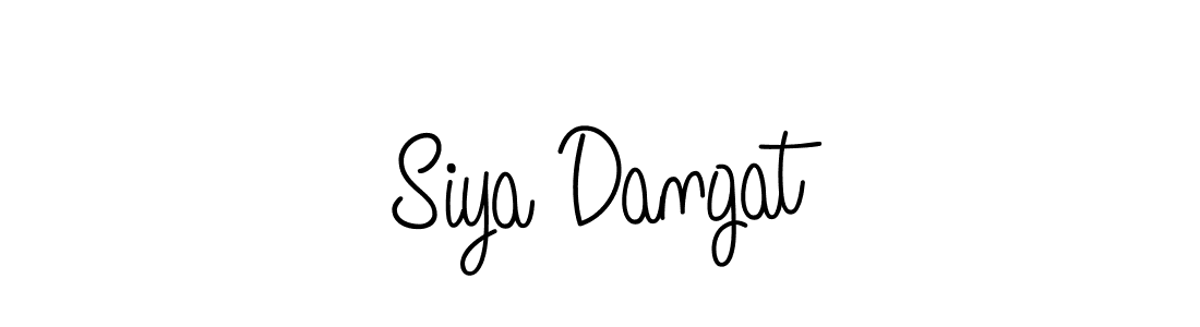 Create a beautiful signature design for name Siya Dangat. With this signature (Angelique-Rose-font-FFP) fonts, you can make a handwritten signature for free. Siya Dangat signature style 5 images and pictures png