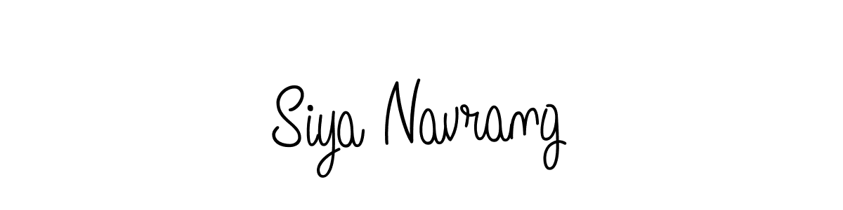 The best way (Angelique-Rose-font-FFP) to make a short signature is to pick only two or three words in your name. The name Siya Navrang include a total of six letters. For converting this name. Siya Navrang signature style 5 images and pictures png