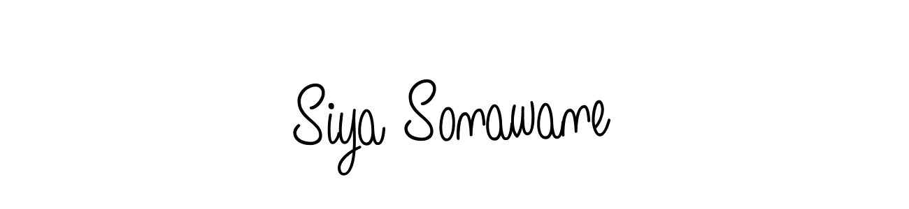 Make a beautiful signature design for name Siya Sonawane. With this signature (Angelique-Rose-font-FFP) style, you can create a handwritten signature for free. Siya Sonawane signature style 5 images and pictures png