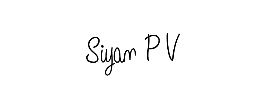 You should practise on your own different ways (Angelique-Rose-font-FFP) to write your name (Siyan P V) in signature. don't let someone else do it for you. Siyan P V signature style 5 images and pictures png