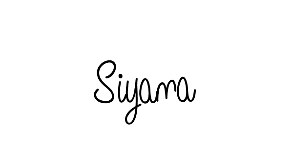 Make a beautiful signature design for name Siyana. With this signature (Angelique-Rose-font-FFP) style, you can create a handwritten signature for free. Siyana signature style 5 images and pictures png