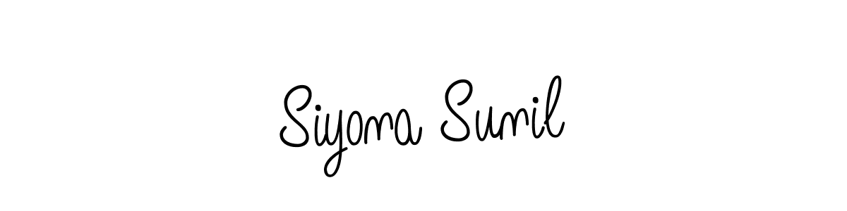 Create a beautiful signature design for name Siyona Sunil. With this signature (Angelique-Rose-font-FFP) fonts, you can make a handwritten signature for free. Siyona Sunil signature style 5 images and pictures png