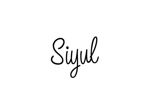 The best way (Angelique-Rose-font-FFP) to make a short signature is to pick only two or three words in your name. The name Siyul include a total of six letters. For converting this name. Siyul signature style 5 images and pictures png