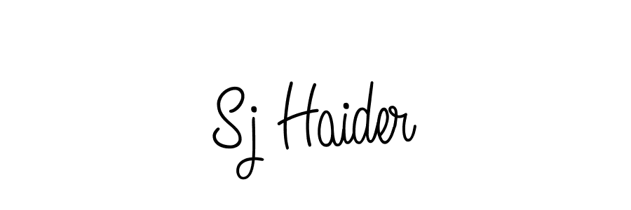 You should practise on your own different ways (Angelique-Rose-font-FFP) to write your name (Sj Haider) in signature. don't let someone else do it for you. Sj Haider signature style 5 images and pictures png