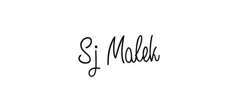 Design your own signature with our free online signature maker. With this signature software, you can create a handwritten (Angelique-Rose-font-FFP) signature for name Sj Malek. Sj Malek signature style 5 images and pictures png